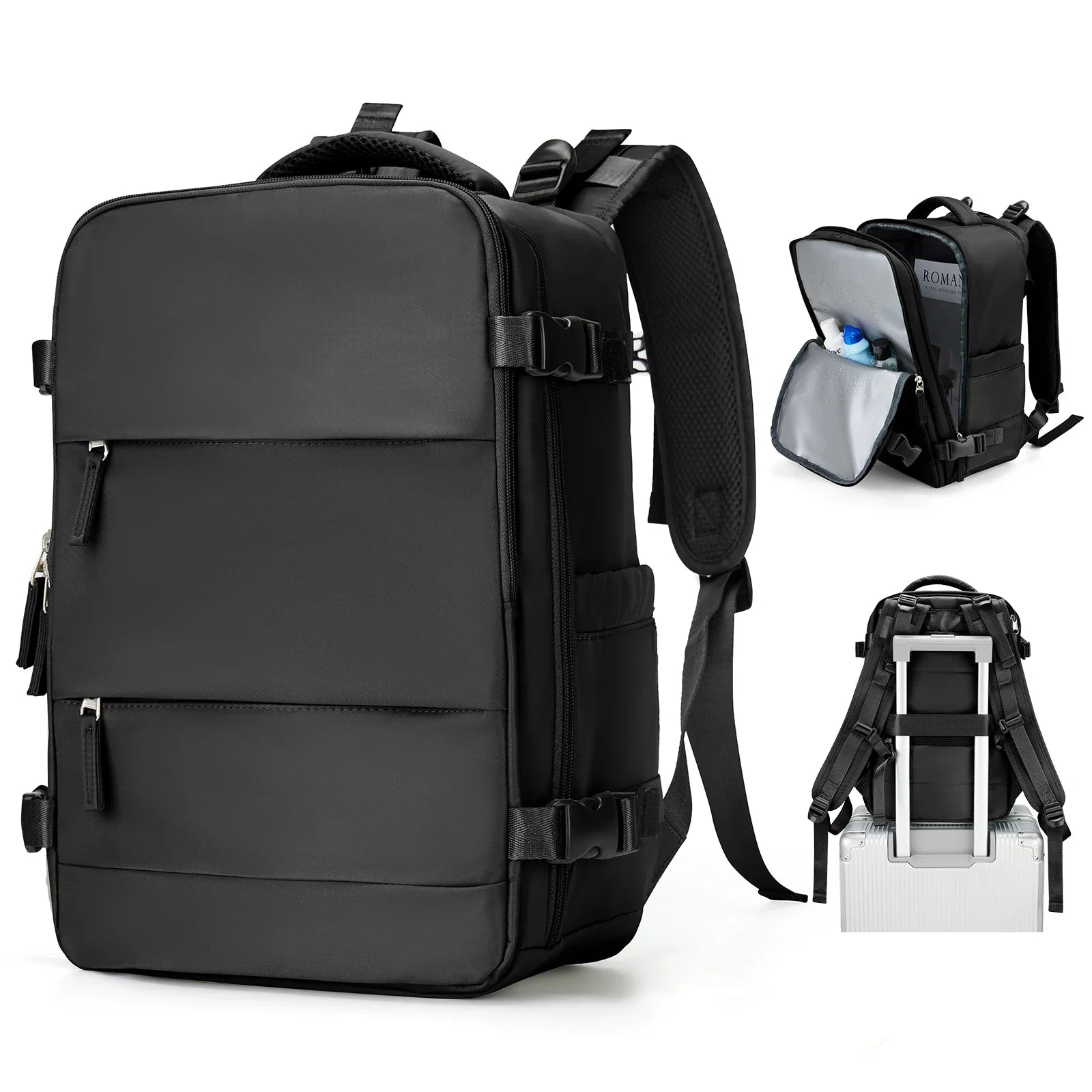 Zaino da Viaggio Travomate | Impermeabile e Versatile | Scomparto per Laptop da 15,6" | Grande Capacità con Separazione Umido-Asciutto