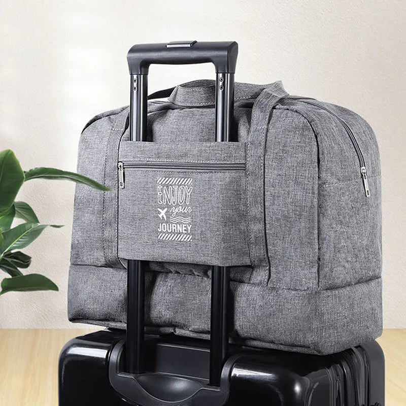 Lugviva Borsa da Viaggio Pieghevole per Donne | Grande Borsa da Weekend in Tessuto Oxford | Borsa a Mano per Viaggi, Quotidiano & Sport