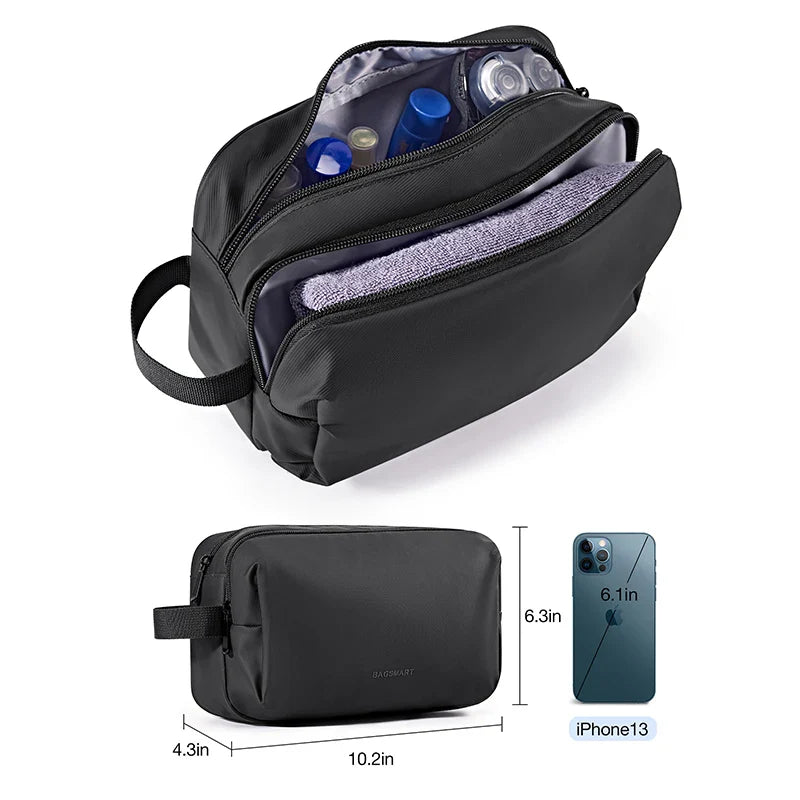 Kosmetixo Pochette da viaggio impermeabile per donne e uomini | Pochette leggera in S/M/L | Accessori da viaggio per prodotti per la cura e trucco | Organizer da viaggio unisex