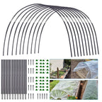 Set di archi da giardino FlexGrow in fibra di vetro | Tunnel per piante fai-da-te per orti e serre | Inossidabile e riutilizzabile | Inclusi connettori