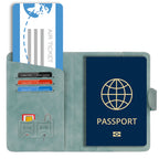 Copertura per passaporto Travello | Protezione RFID | Aspetto pelle vera | Per donne e uomini