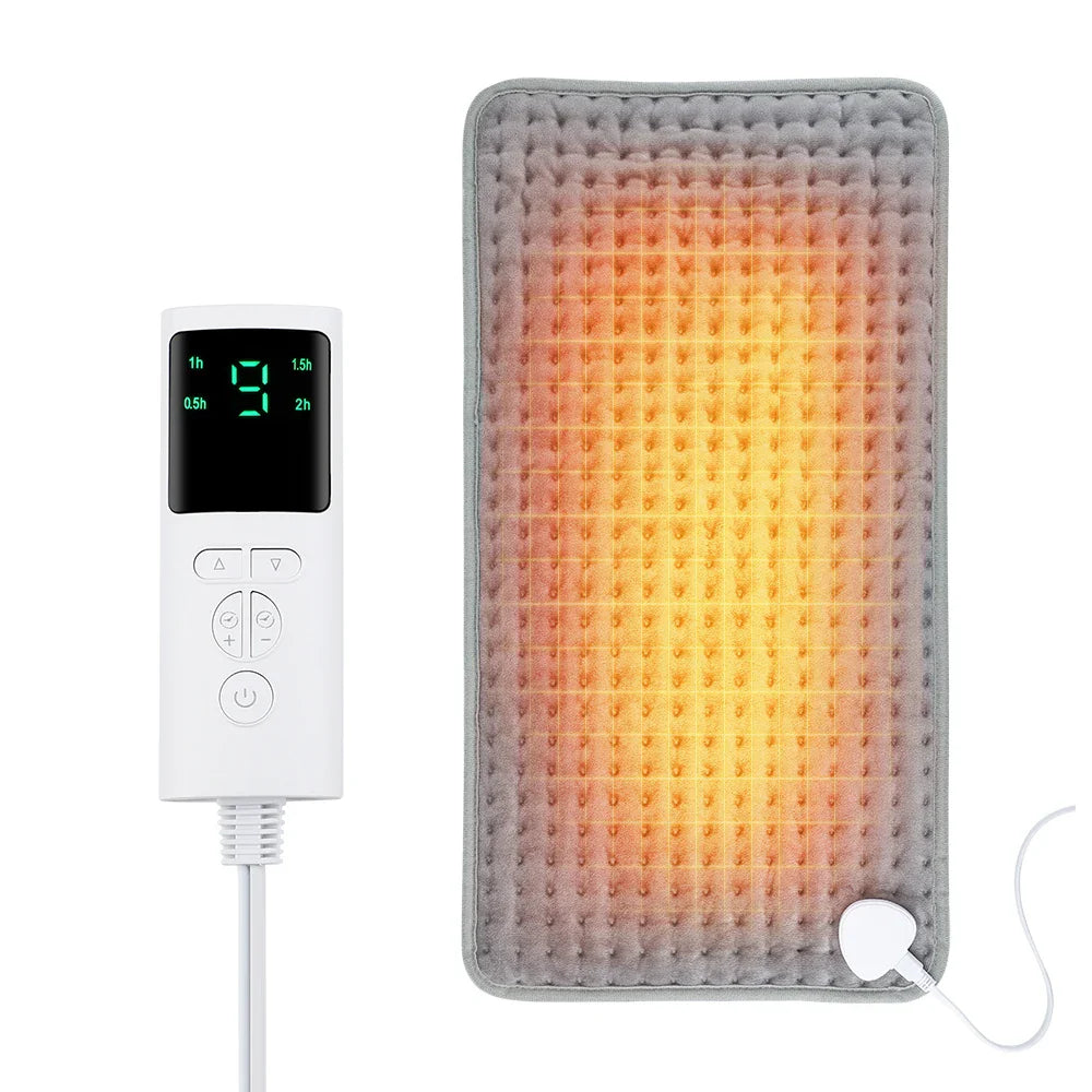 CosiTherm Cuscino Riscaldante | 9 Livelli di Temperatura & 4 Opzioni Timer | Microfibra Super Morbida | 58×29 cm