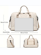 Raumio TravelFlex Borsa da viaggio leggera con motivo a rombi | Grande borsa sportiva e da weekend con scomparto per scarpe e scomparto per umido | Adatta per il bagaglio a mano e pieghevole