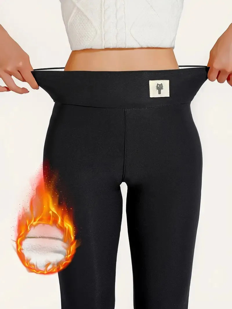 Leggings Termici da Donna | Cashmere di Pecora Foderato e Modellante | Vita Alta e Effetto Sollevamento Glutei | Velureva