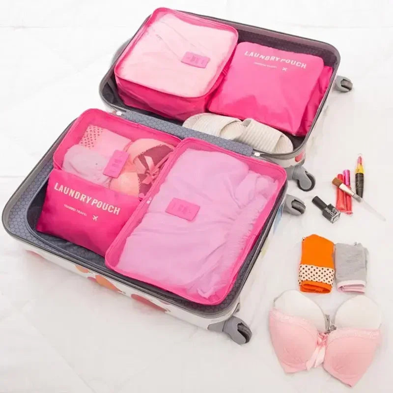 Set di Organizer per Valigia ReiseLina | 6 pezzi | Impermeabile e Salvaspazio | In Tessuto Oxford