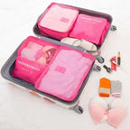 Set di Organizer per Valigia ReiseLina | 6 pezzi | Impermeabile e Salvaspazio | In Tessuto Oxford
