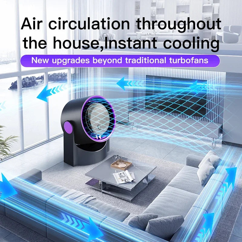 Ventilatore USB senza pale Airiqo | 100 livelli | Silenzioso e ad alta efficienza energetica | Portatile e da montare a parete