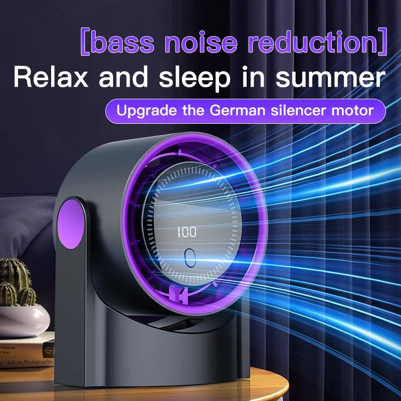 Ventilatore USB senza pale Airiqo | 100 livelli | Silenzioso e ad alta efficienza energetica | Portatile e da montare a parete