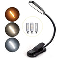 LumiLeaf 7 LED Lampada da Lettura | Ricaricabile USB | 3 Temperature di Colore & 9 Livelli di Luminosità | Flessibile & Delicata per gli Occhi