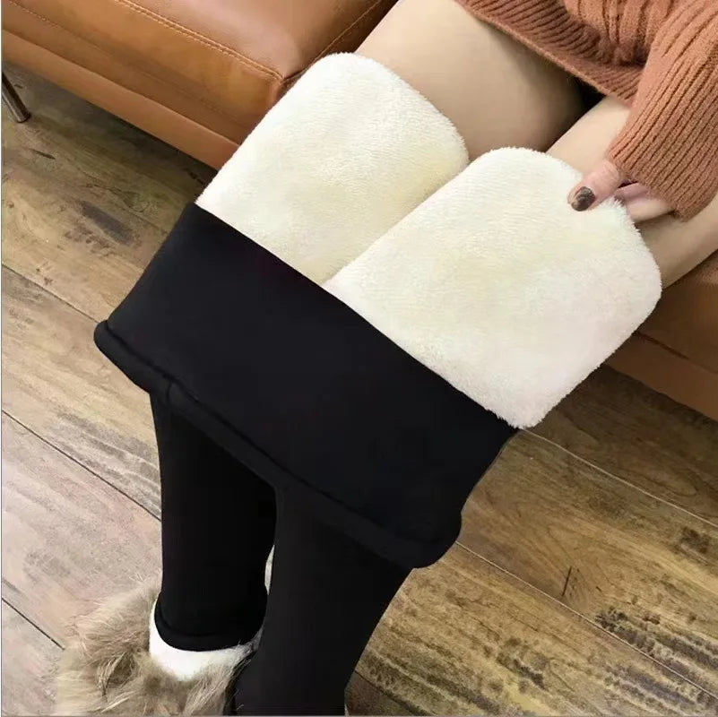 Leggings Termici da Donna | Cashmere di Pecora Foderato e Modellante | Vita Alta e Effetto Sollevamento Glutei | Velureva