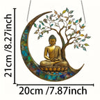 Suncatcher in Acrilico ZenLight | Decorazione Buddha 2D | Accessorio per Finestra e Casa | Design Spirituale degli Ambienti