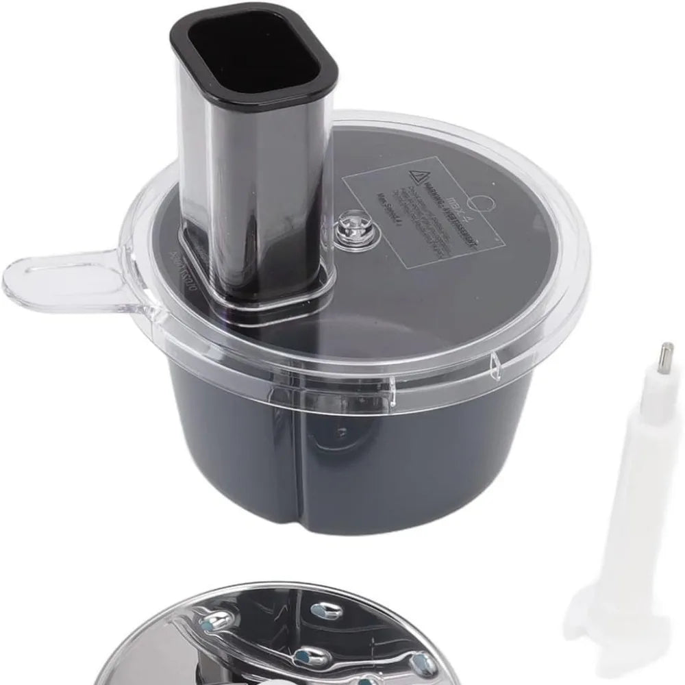 MixWerk Thermomix Set di Taglio per TM6 & TM5 | Affettaverdure & Grattugia per Formaggio | Accessorio per Affettare Ravanelli & Patate Dolci | Accessorio con Contenitore