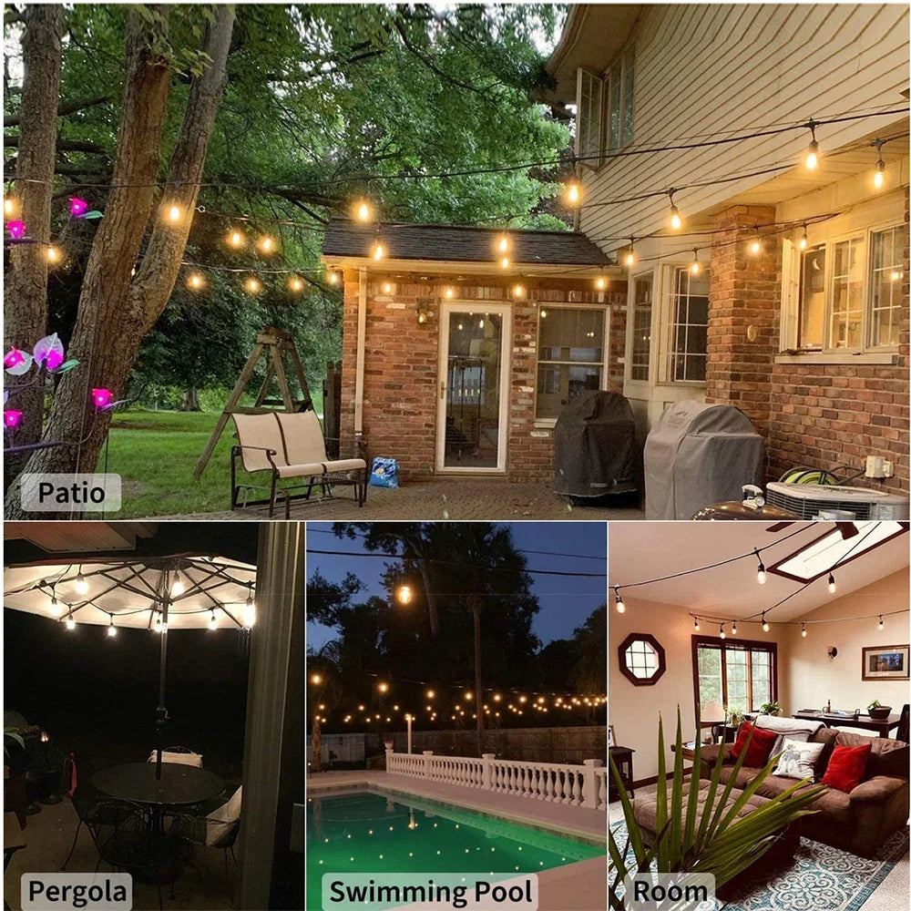 Stringa di luci solari LED SolaLuma | Impermeabile IP44 | Per giardino, terrazza e campeggio | Illuminazione automatica