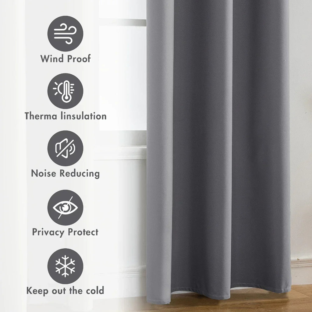 LUXEDRAPE - Tende moderne 100% oscuranti con rivestimento per camera da letto e soggiorno