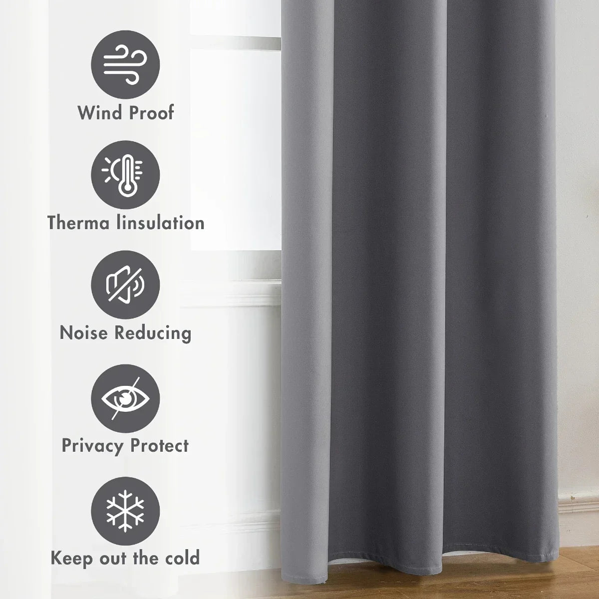 LUXEDRAPE - Tende moderne 100% oscuranti con rivestimento per camera da letto e soggiorno
