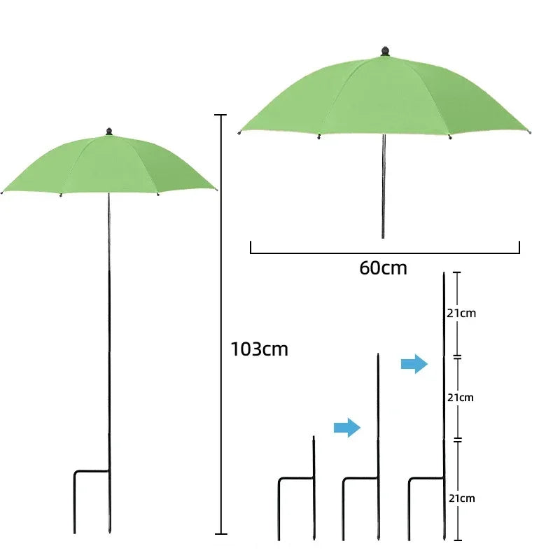 Florashade Protezione per Piante al Sole | Protezione per Piante Regolabile | Ombrello Resistente ai UV con Picchetto da Terra | Resistente alle Intemperie | Ø 60 cm