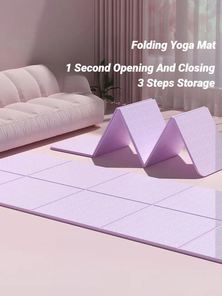 YogaMat FlexFold | Pieghevole & Leggero | Antiscivolo su Entrambi i Lati | Materiale TPE Ecologico