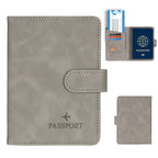 Copertura per passaporto Travello | Protezione RFID | Aspetto pelle vera | Per donne e uomini