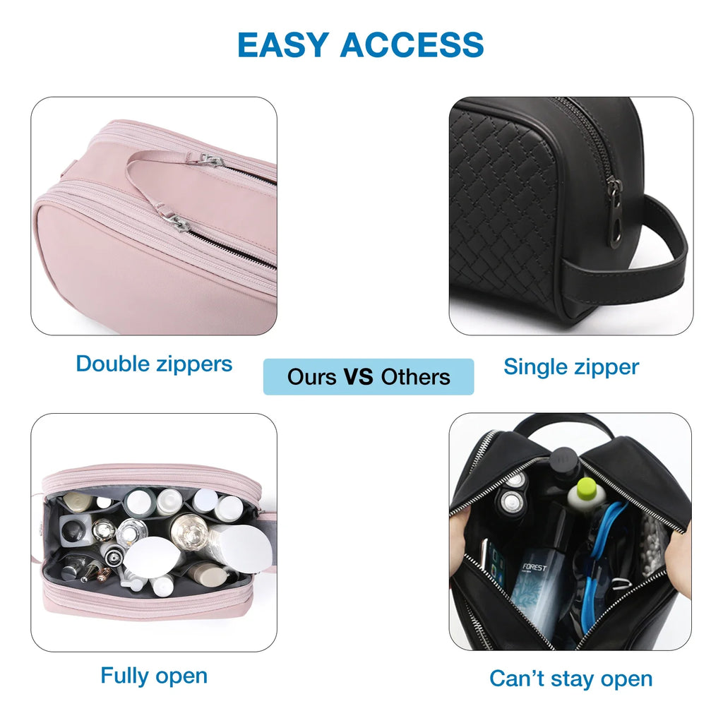 Kosmetixo Pochette da viaggio impermeabile per donne e uomini | Pochette leggera in S/M/L | Accessori da viaggio per prodotti per la cura e trucco | Organizer da viaggio unisex