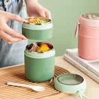ThermoMea Contenitore Termico in Acciaio Inossidabile | 530 ml / 710 ml | Tazza Isolata per Zuppe e Pranzo | Antifuga e Durevole