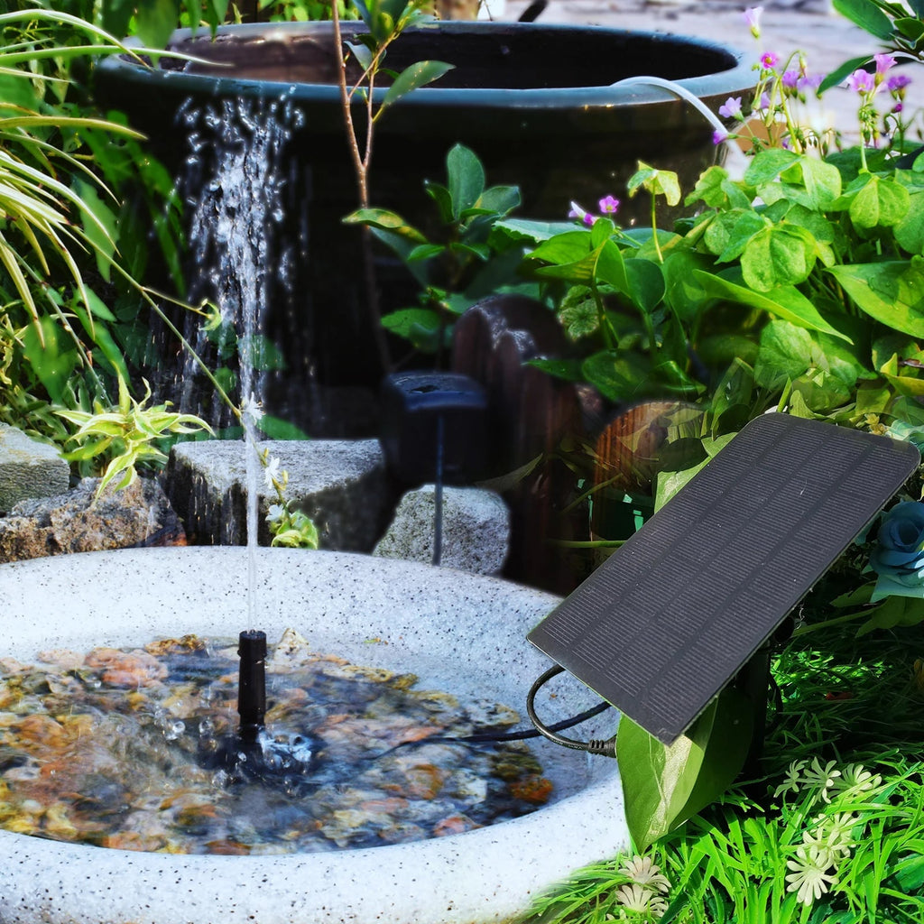 LUMISOAR - Fontana Solare 6-in-1 con 4 Ugelli per Giardino e Stagno