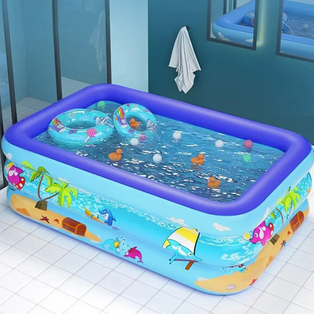 Luftolino Piscina Gonfiabile per Bambini | 110–180 cm | PVC Extra Spesso | Design Cartoon per Giardino e Balcone