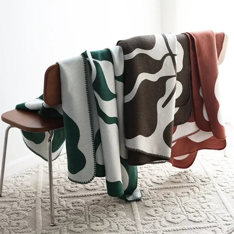 NordLuxe | Coperta in Jacquard | Cashmere Imitato | Morbida & Calda | Copertura per Divano & Coperta in Stile Nordico