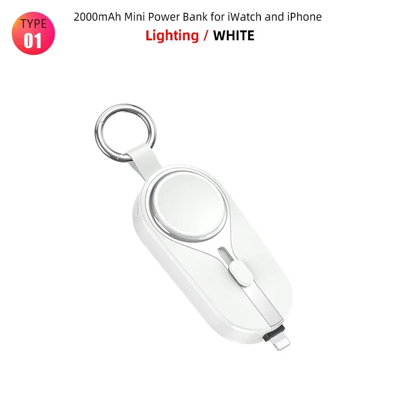 (1+1 GRATIS) Powerbank Portatile per Iphone, Apple Watch e Android