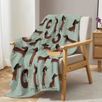 Coperta in Fleece DoxiDream | Morbido Flanella | Stampa Dachshund | Divano & Letto