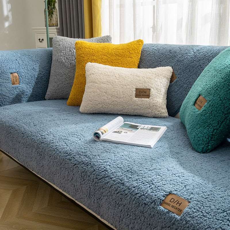 Copertura per Divano in Cashmere di Agnello Ultra Morbido – Effetto Peluche e Antiscivolo