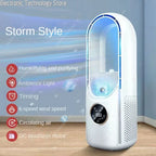 AeroCool Breeze Ventilatore Senza Pale 2026 | 6 Velocità | Raffreddatore d'aria e Umidificatore Silenzioso | Porta USB | Per Ufficio e Casa