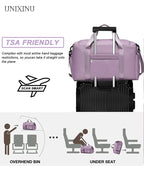 Borsa da viaggio Veyora WeekAir | Capacità di 35 L | Con scomparto per scarpe e separazione umido/secco | Per viaggi in aereo, sport e weekend