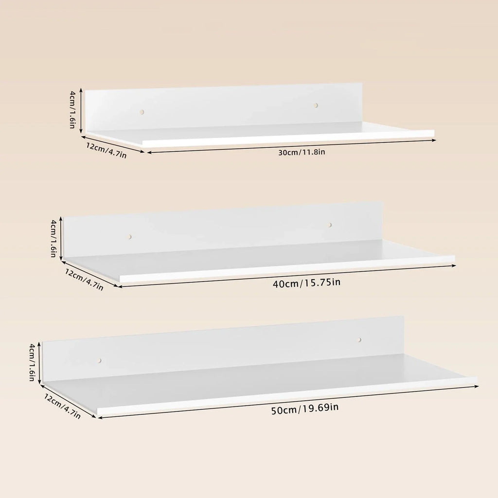 Metallura | Mensola da parete in metallo | Mensola sospesa 30/40/50 cm | Soluzione salvaspazio per bagno, cucina e camera da letto