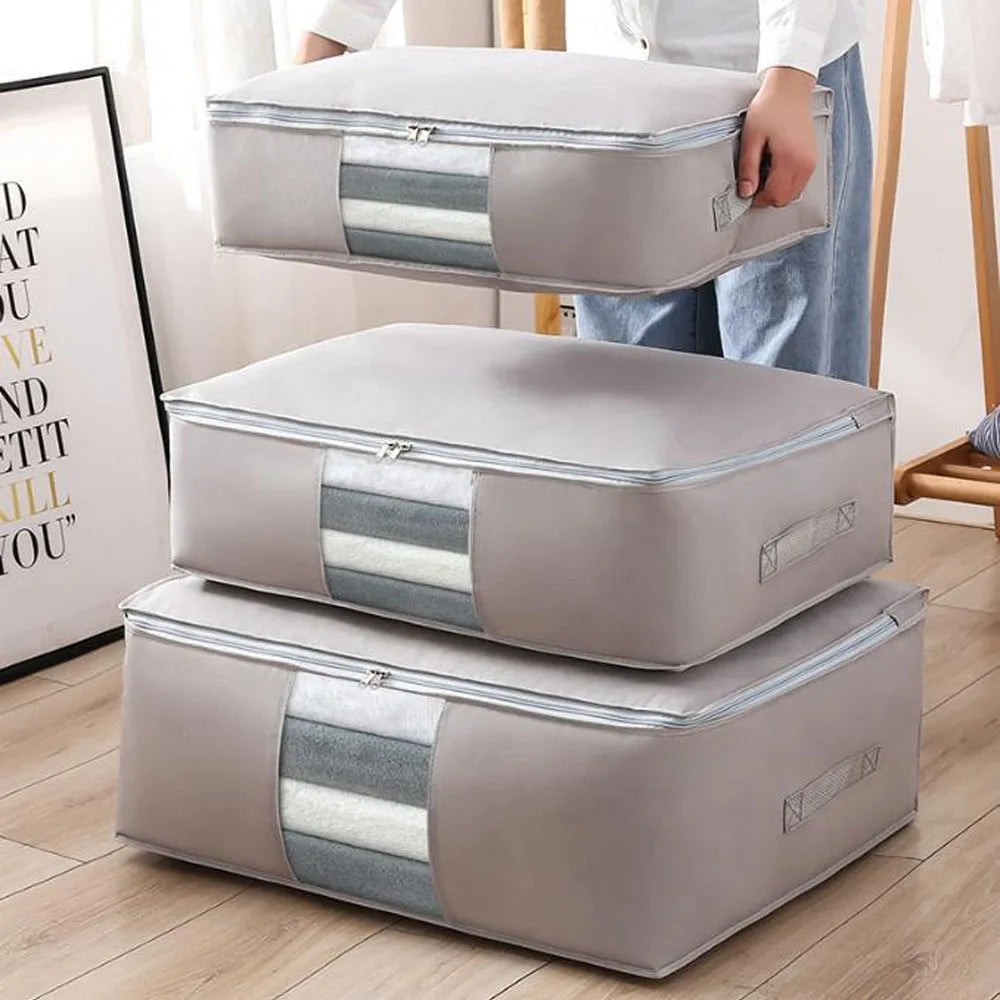 Borsa per la conservazione dei vestiti pieghevole | Per coperte, cuscini e abbigliamento | SoftStow Organizzatore in tessuto non tessuto