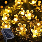 LumiSola Catena di Luci Solari | 20–100 LED | Bianco Caldo, Bianco o RGB | 8 Modalità | Per Giardino & Balcone | 5–12m