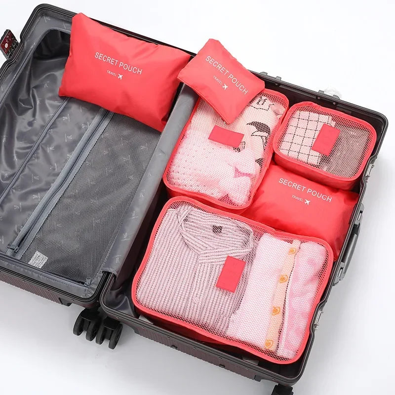 Set di Organizer per Valigia ReiseLina | 6 pezzi | Impermeabile e Salvaspazio | In Tessuto Oxford