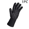 ThermaGrip Guanto da Grill Resistente al Calore | Silicone & Cotone | Antiscivolo & resistente al fuoco fino a 800 °C | Per Grill, Forno & BBQ | 1 pezzo