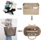 TaschenLuxe Organizer Inlay | Inserto in feltro con cerniera | 15 scomparti & cordino per chiavi | Per borse e shopper