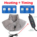 Massaggiatore Termico per Collo e Spalle ThermoLiva | Cuscino Riscaldante USB con Vibrazione | 3 Livelli di Temperatura & Timer | Morbido Pile