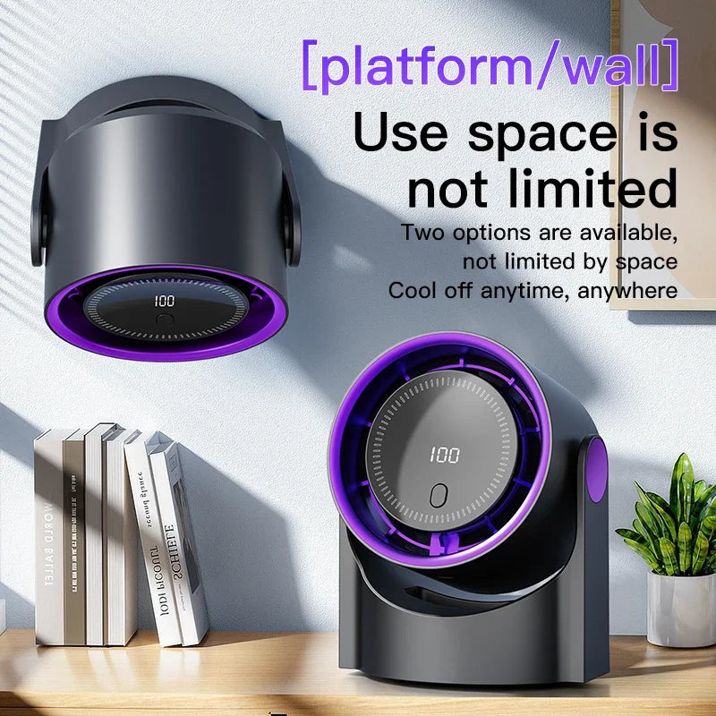 Ventilatore USB senza pale Airiqo | 100 livelli | Silenzioso e ad alta efficienza energetica | Portatile e da montare a parete
