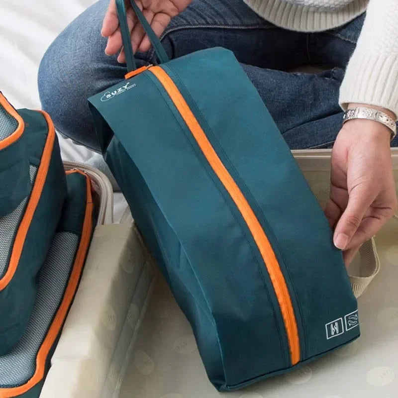 Set di Organizer da Viaggio Packavio 7 Pezzi | Tasche per Valigia per Abbigliamento e Scarpe | Salvaspazio e Resistente all'Acqua