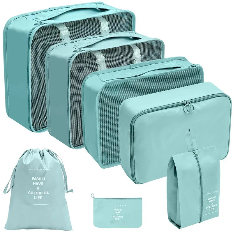 Set Organizer da Viaggio PackWunder 7/8/9/10 pezzi | Organizer pieghevole per valigia | Per abbigliamento, scarpe e accessori