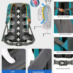 Alpivento Zaino da Trekking 70L | Zaino da Campeggio Impermeabile con Protezione dalla Pioggia | Grande Zaino Outdoor per Escursionismo, Alpinismo & Viaggi  Marchio: