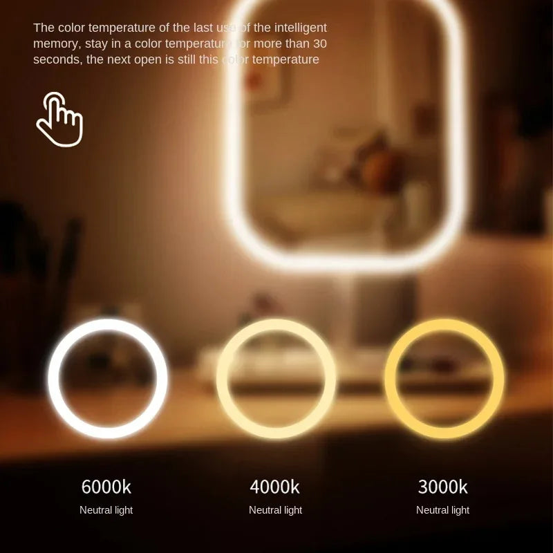 Specchio da Trucco LED Lumiéra | 3 Colori di Luce | Controllo Touch | Design Moderno