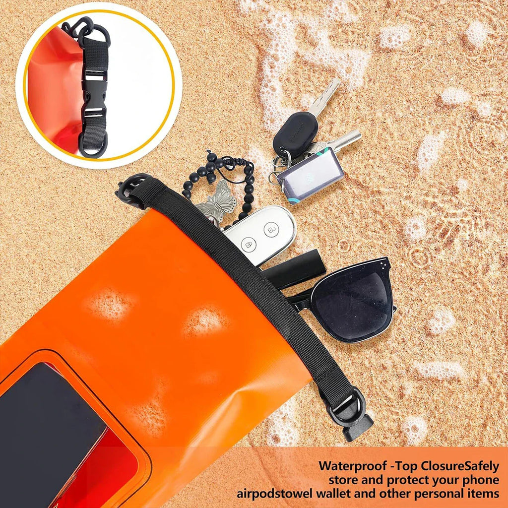 AquaVault Borsa Impermeabile 2L | Con Finestra Touchscreen | Borsa Outdoor per Kayak, Trekking & Sport Acquatici