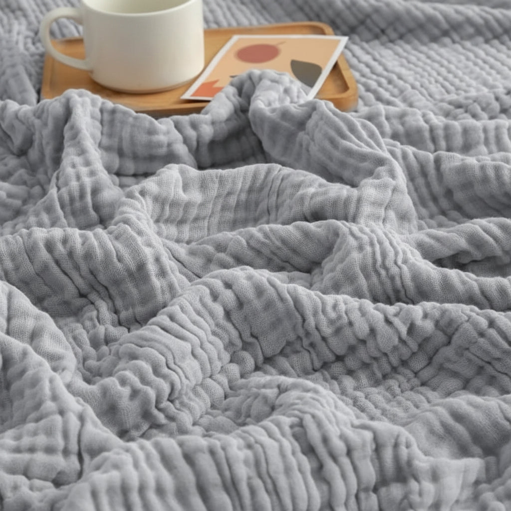 CLOUDSOFT - Coperta in Cotone Ultra-Morbido per Comfort Traspirante Quotidiano
