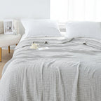 CLOUDNEST – Coperta in Garza di Cotone Ultra-Traspirante a 6 Strati per Comfort Tutto l'Anno