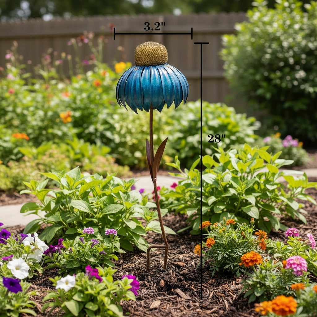 BIRDWORLD - Mangiatore di Uccelli in Metallo Coneflower Design Resistente alle Intemperie