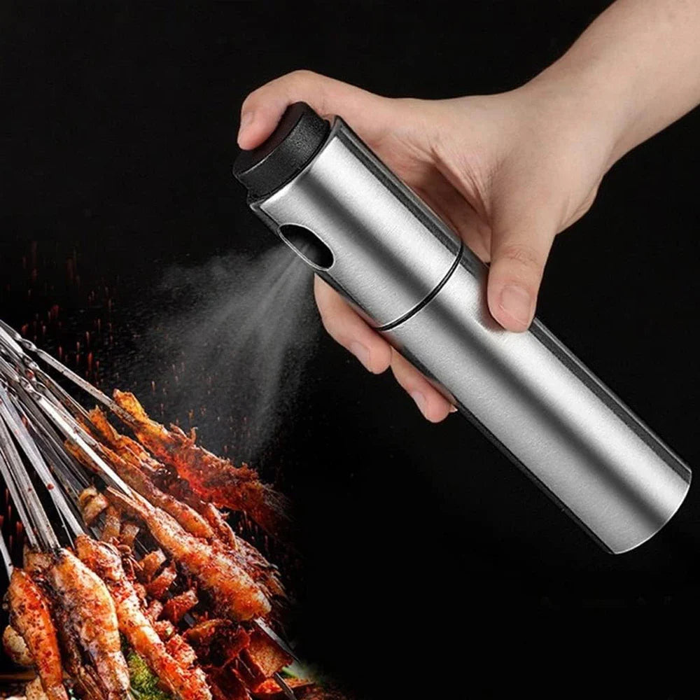 Spruzzatore d'olio CULINARA FineMist | Bottiglia spray in acciaio inossidabile da 100 ml | Per olio, aceto e BBQ | Ricaricabile e dosaggio fine