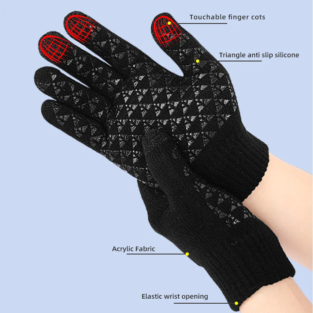 Guanti Riscaldabili FROSTIQ | Ricarica USB | Touchscreen & Antiscivolo | Guanti Termici Invernali per Outdoor & Ciclismo